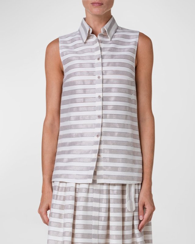 Cotton Linen Kodak Striped Blouse